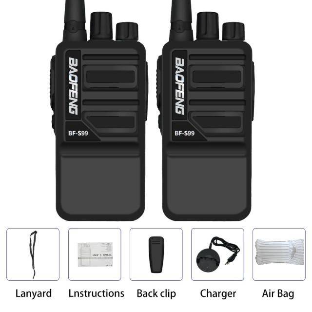 2st Baofeng BF-S99 Portabel Walkie Talkie Mini Handhållen Tvåvägsradio UHF 400-470 Radio Communicator Update Bf888s Interphone svart