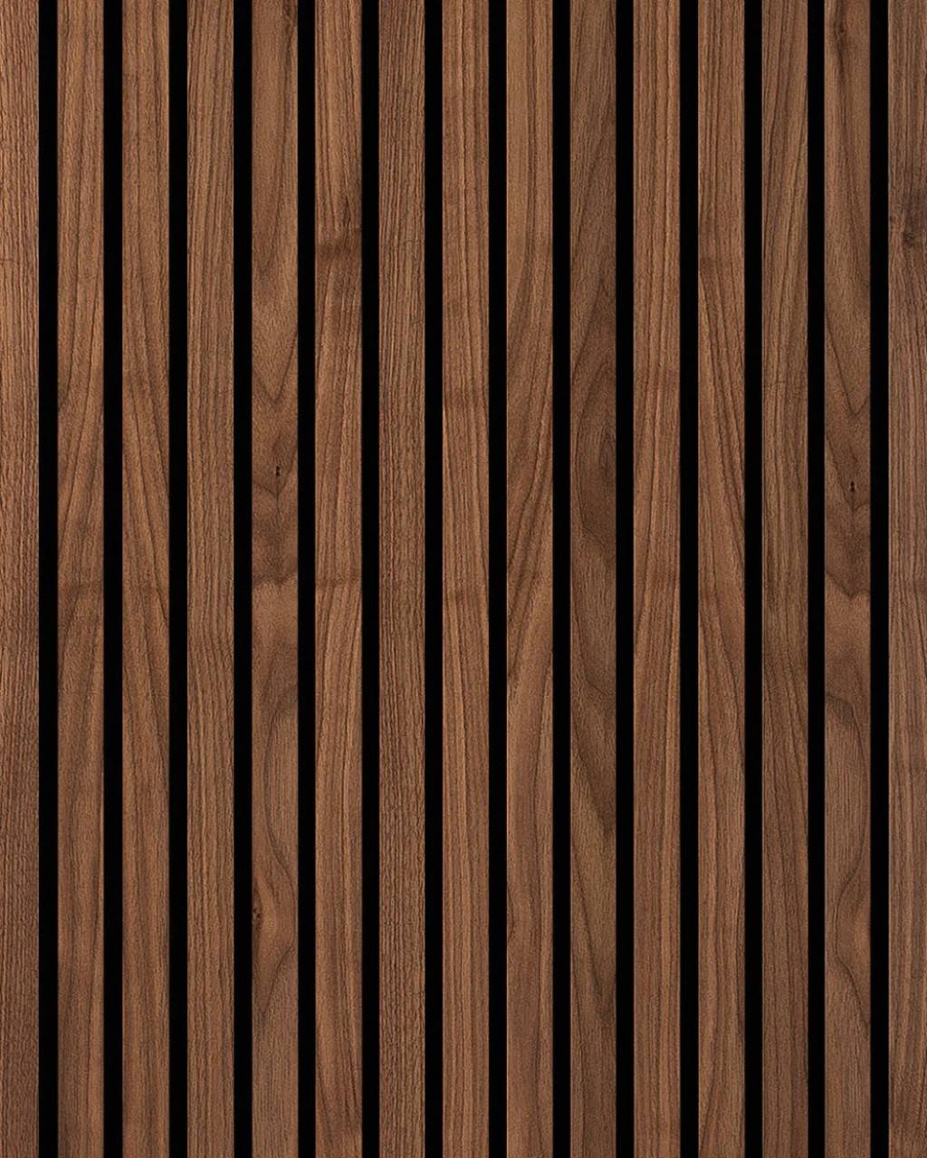 WOOD ON WALL AKUSTIKPANEL VALNÖT - OLJAD 2400x600mm / Svart