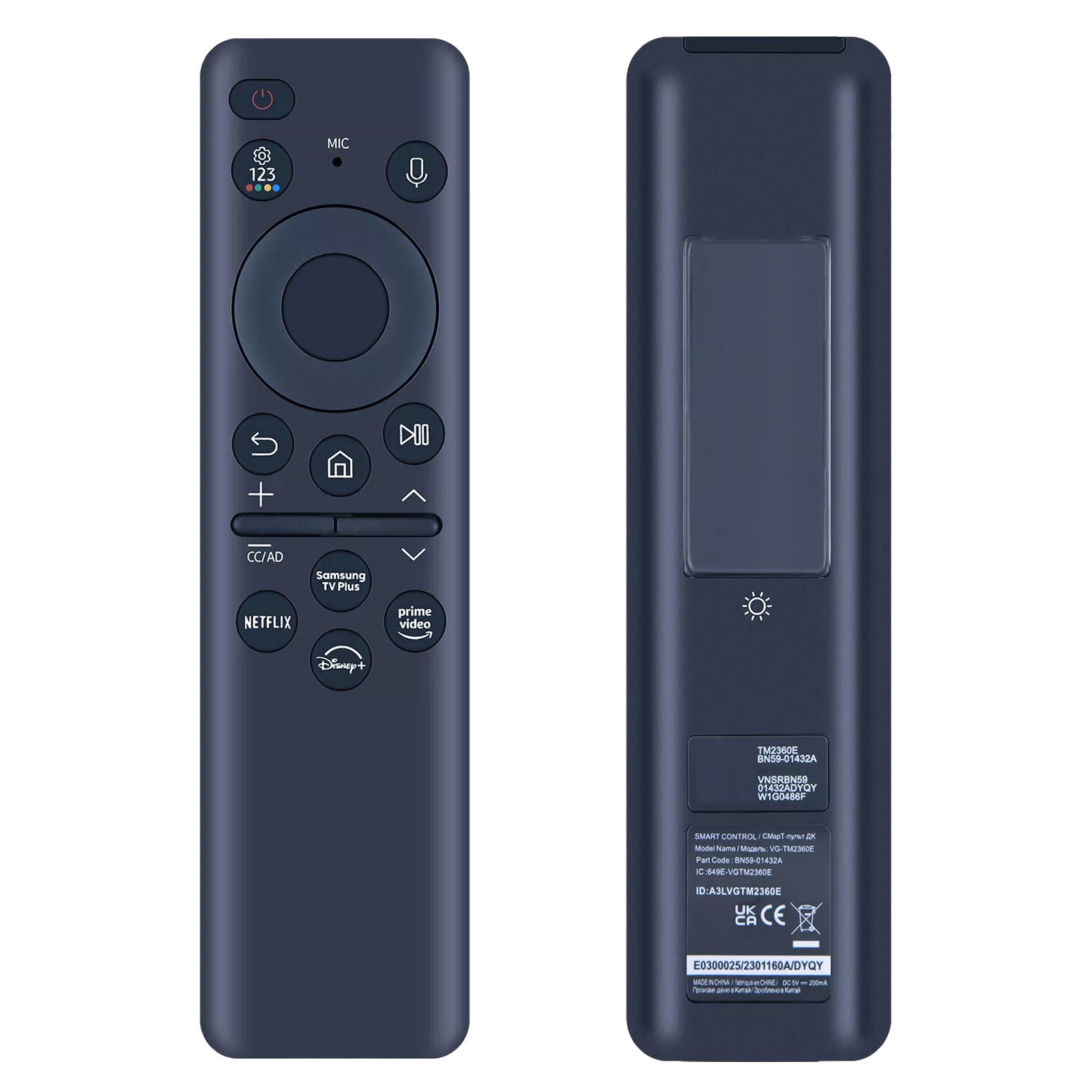 BN59-01432A BN59-01432D BN59-01454A BN59-01455A Voice Remote Control For Samsung TV Solar-Rechargeable Model
