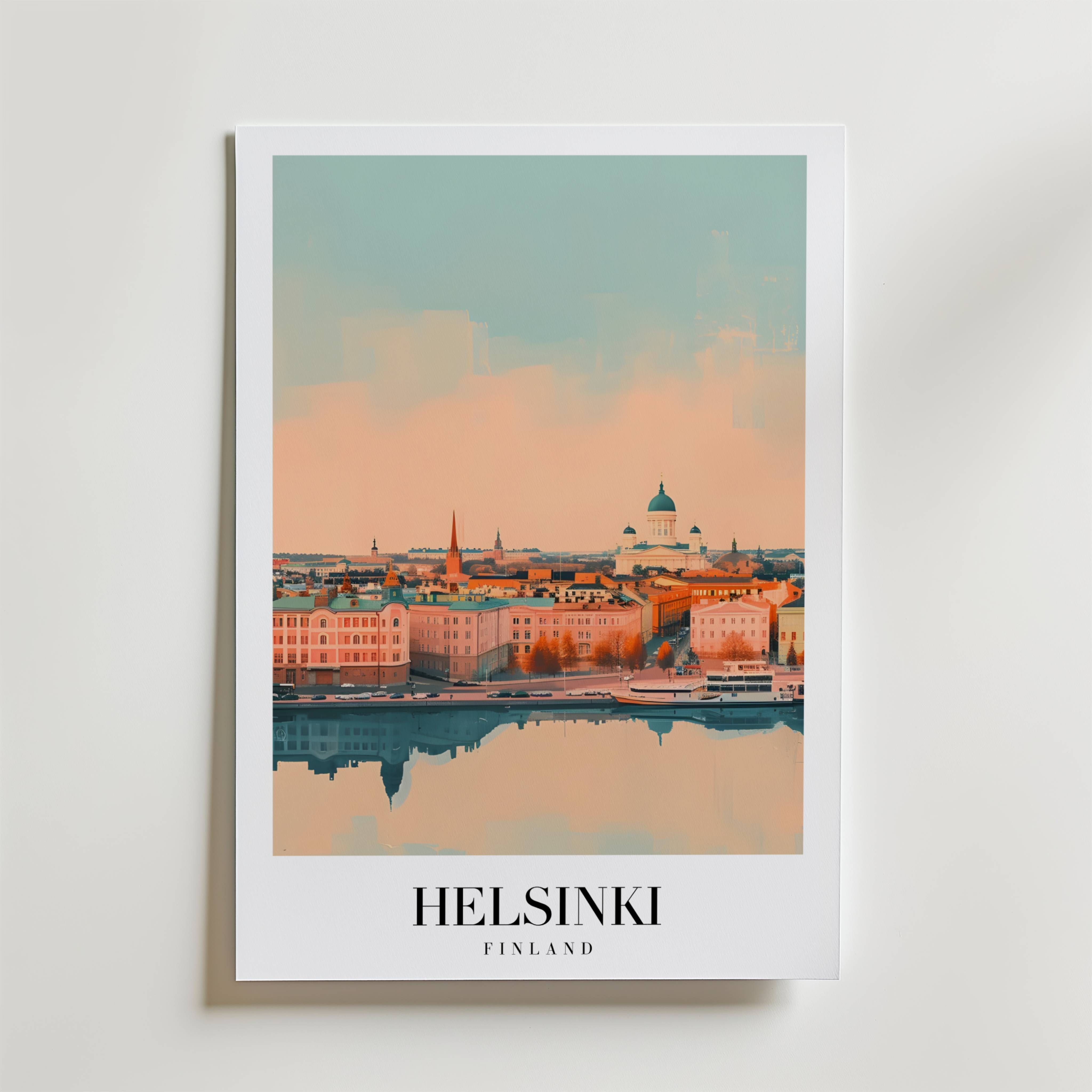 The Helsinki Poster - Premium Canvas 50x70 cm