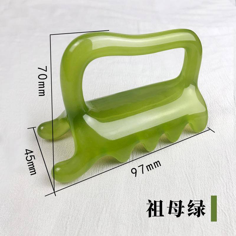 Large Fascia Massage Tool Cellulite Massager Tool for Cellulite Myofascial Release Neck Back Resin Trigger Point Massager grön