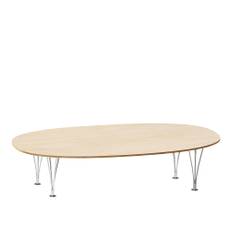 Bruno Mathsson - Mi 353 Superellips - Bok - Höjd: 42 cm - Soffbord - Bruno Mathsson - Träfärgad - Metall/Trä