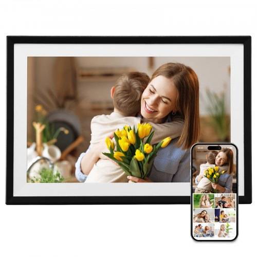 VEVOR 260x180mm (10 inch) Digital Picture Frame 32GB IPS Touchscreen Wi-Fi Photo Frame