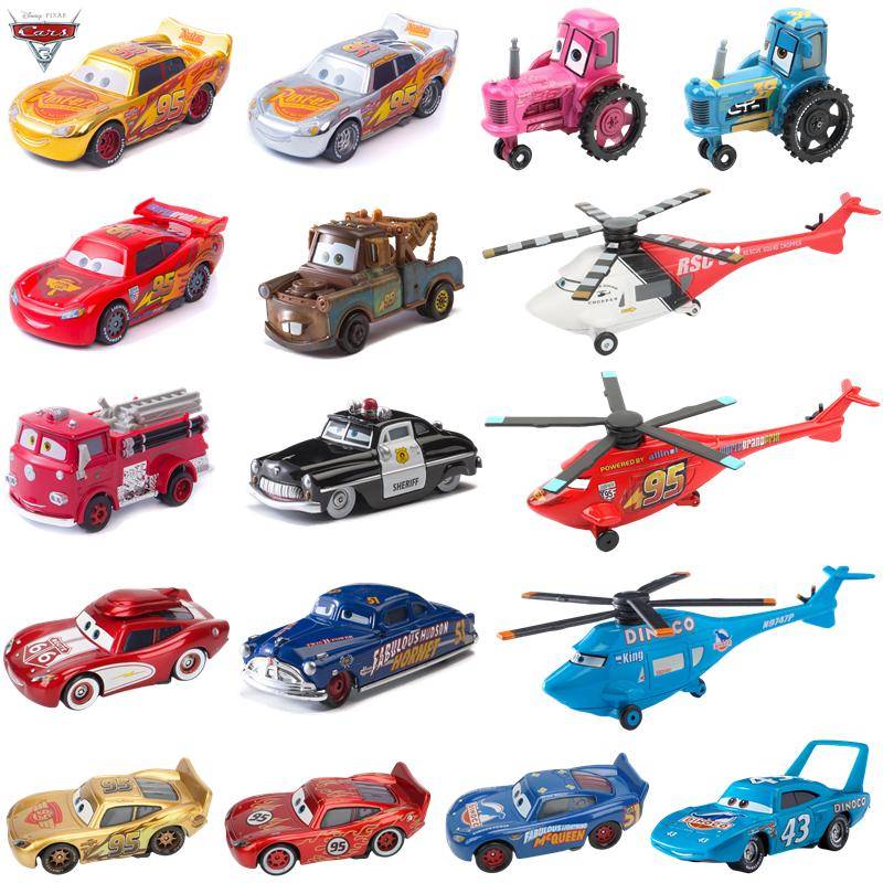 Bilar Disney Pixar Bilar 3 Blixten McQueen Bärgarn Legeringsbil Modellsamling 1:55 Tryckgjutna Fordonsleksaker För Barn Gåvor