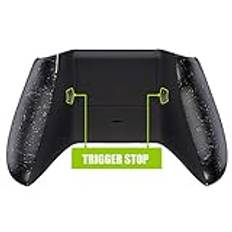 eXtremeRate FlashShot Trigger Stop Bottom Skal Kit för Xbox One S & One X Controller, Omdesignat Bakskal & Texturerad Svart Handtag och Håravtryckare för Xbox One S X Controller Model 1708