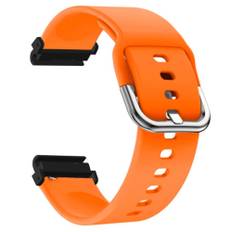 SKALO Garmin Fenix 7S/7S Pro 42mm Silikonearmbånd Formtilpasset - Orange