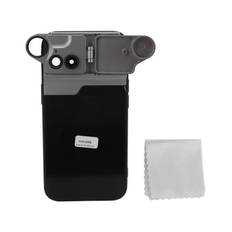 Multi Lens Phone Case for IPhone 13 with 3 in 1 CPL Filter 10X Macro and 180 degrees Fisheye Lens Kit