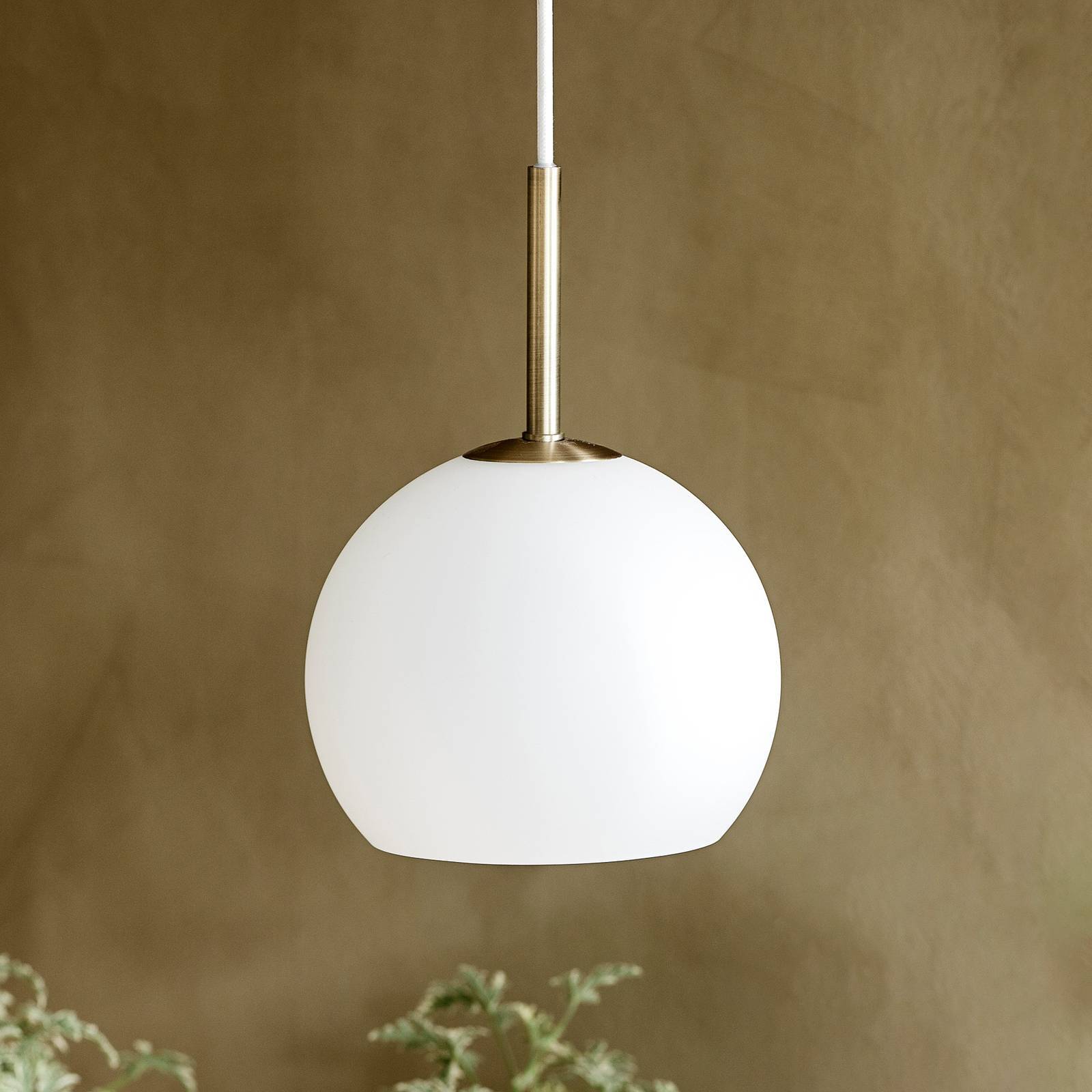 FRANDSEN Glas pendellampa Ball, dimbar, Vitt / opal, Vardagsrum / matsal, Glas, Design, Pendellampa