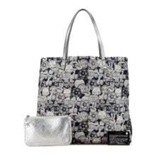 Chanel Vintage, Pre-owned, Dame, Grå, ONE SIZE, Nylon, Pre-owned Canvas totes