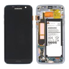 Samsung Galaxy S7 Edge LCD-skärm och batteri - svart