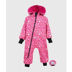 Waterproof Softshell Overall Comfy Flowers Fuchsia Jumpsuit