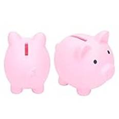 Spargris, Spargris för Barn, Cute Money Bank, Spargris för Vuxna Heminredningsförvaring Av Mynt för Flickor och Pojkar (Ljusröd)