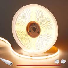 GOMING 24V 5M COB LED Remsa Varm Vit 3000K LED Strip 4100LM 11W/M 312LEDs/M CRI 93+ IP20 Ej Vattentät Flexibel Självhäftande LED Tejp Lämplig för Heminredning(Strömförsörjning Ingår Ej)
