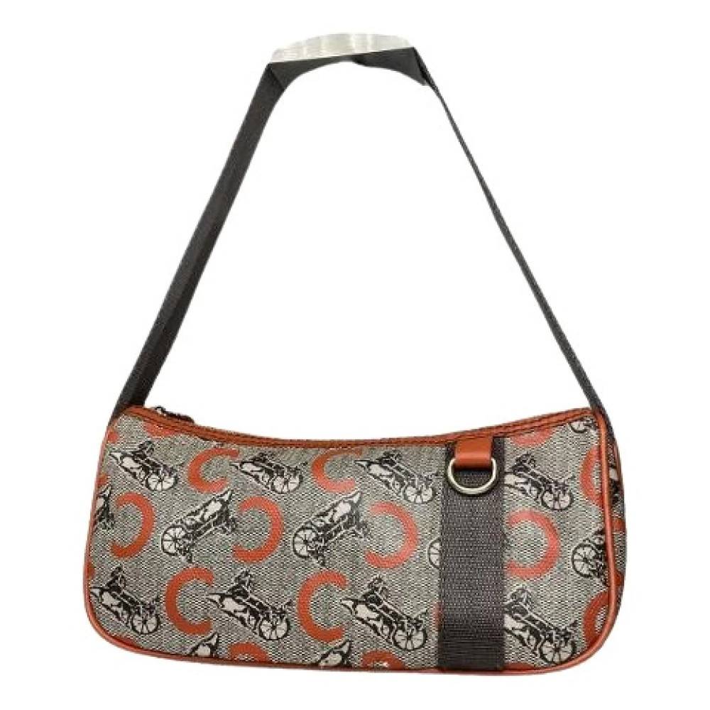 Celine Vintage Pre-owned Læder Skuldertaske - Vintage - Dame - Grå - ONE SIZE - Uld