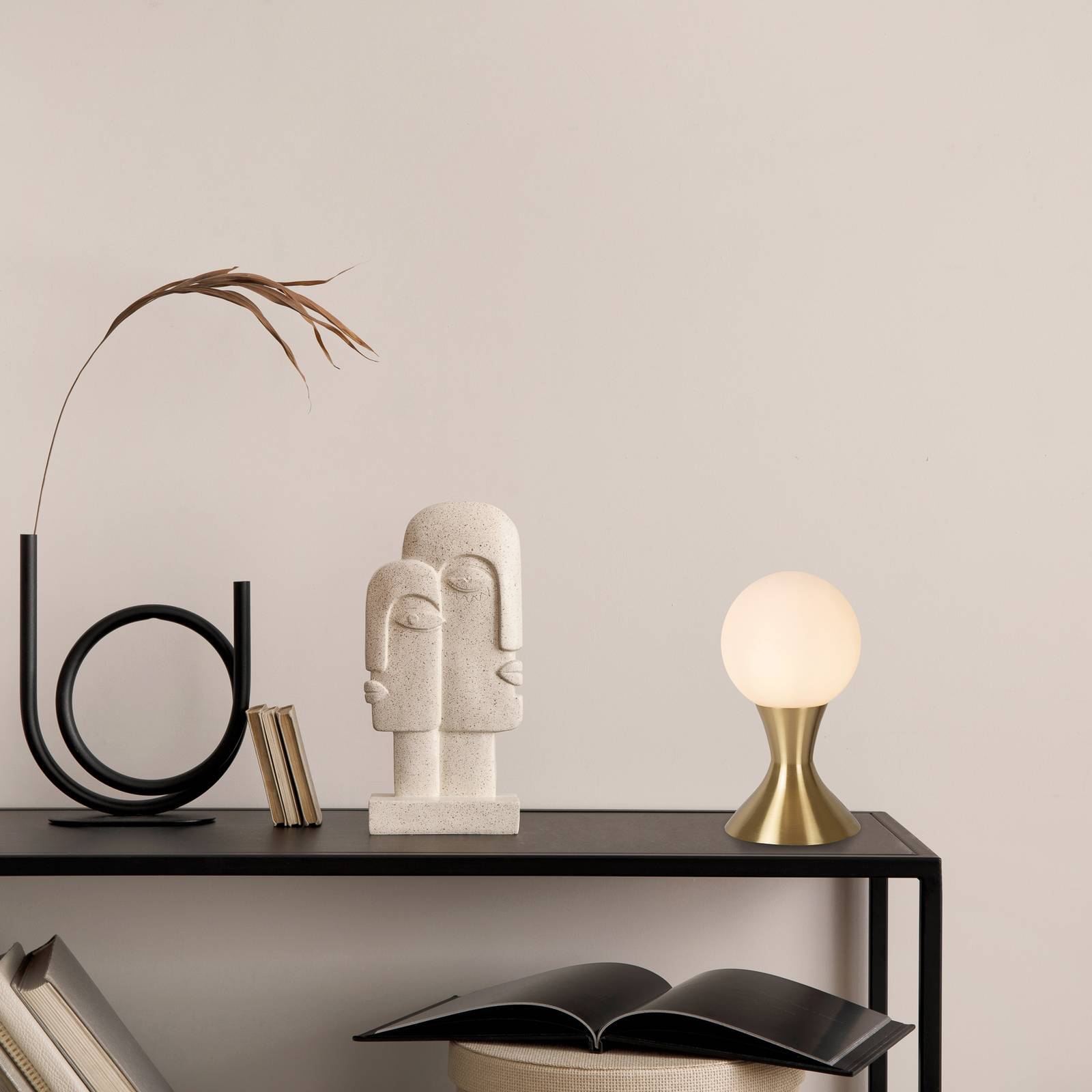Lucide Bordslampa Moya, Mässing / guld, Vardagsrum / matsal, Glas, Bordslampa