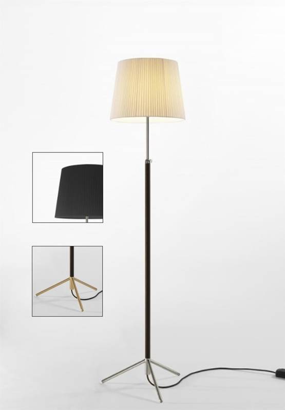 Pie de salón Gulvlampe G3 sort/messing