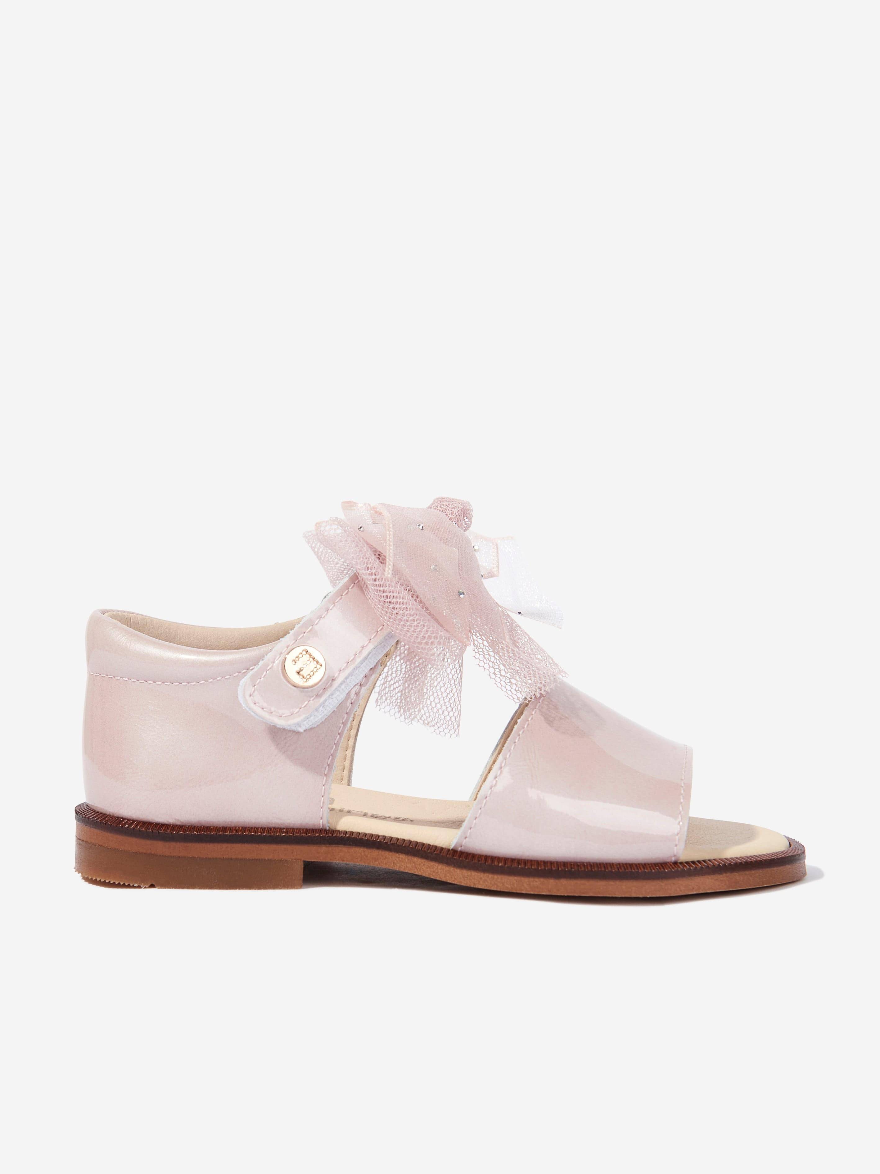 Andanines Girls Bow Sandals in Pink - Pink / EU 25 UK 8