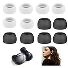 6 Pairs Compatible with Galaxy Buds Pro Ear Plugs Replacement, Memory Foam Tips Silicone Earplugs Replacement Tips, Non-slip Replacement Pads Reduce Noise Silicone Earbuds Foam Earbuds