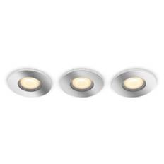 3 stk Philips Hue Adore indbygningsspots med switch, 3 stk, krom