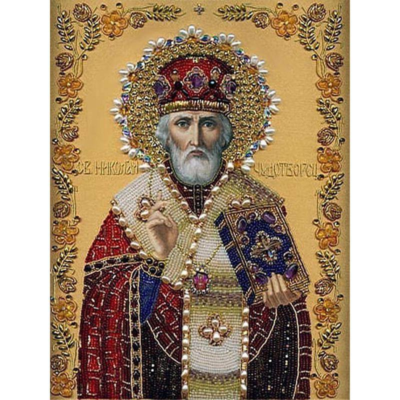 Diamant 5D DIY Diamantmålning Broderi Korsstygn Holy Faith Målning Dekor 40X50CM