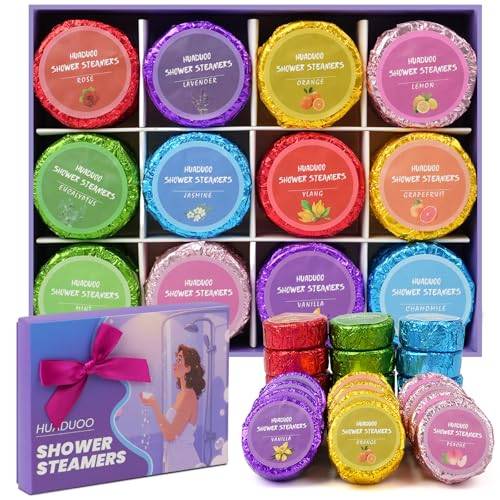 Doftande badbollar för både män och kvinnor, 24-pack med naturliga badbollar som innehåller eukalyptusolja – en perfekt present för självomsorg, stresslindring och avkoppling, till tonåringars