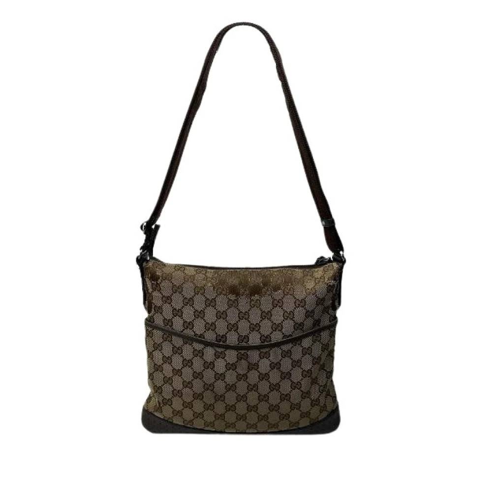 Gucci Vintage Pre-owned Vintage Crossbody Taske - Vintage - Dame - Brun - ONE SIZE - Bomuld