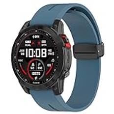 Tyogeephy Strap för Garmin Epix Pro 47mm/Fenix 7/Fenix 7 pro/Descent G1/EPIX gen 2/EPIX pro gen 2 remmar,Mjuk silikon ersättning armband för Instinct 2/Approach S62/Fenix 6 GPS/Fenix 5, Blue Black