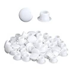 Blindproppar, IFUDE 100 stycken skruvskydd runda, 8 mm möbler hålskydd, gummiplugg självhäftande skruvhål klistermärken plast borrhålsskydd för skruvar möbler