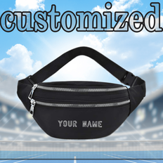 1pc Customized Waist Pack Bags For Women Nylon Fanny Packs Casual Women&#39;s Chest Bags Man Belt Pouch Travel Hip Bag Back To School Graduation Gift For - Black