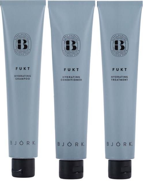 Björk FUKT Bundle Shampoo 75 ml & Conditioner 75 ml & Hydrating Treatment 75 ml