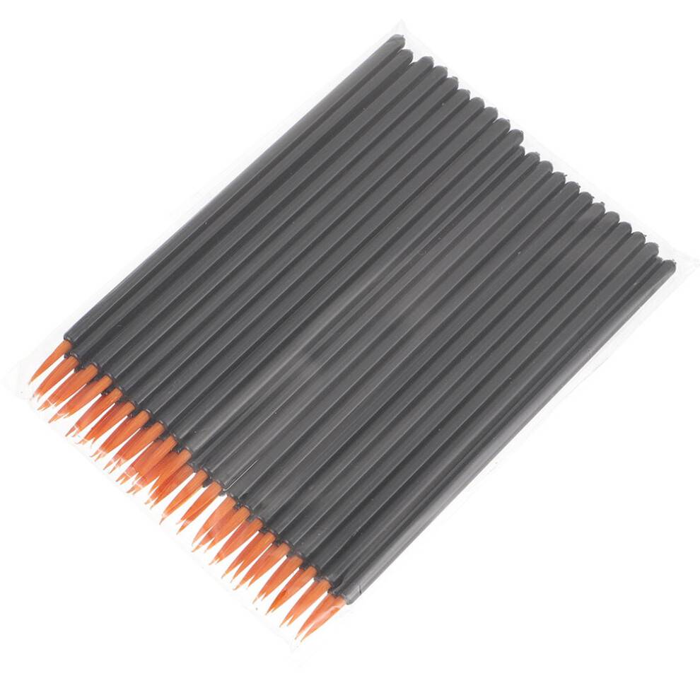 100Pcs Engångs Ögonlinje Pensel Av Konstgjord Fiber (Svart)