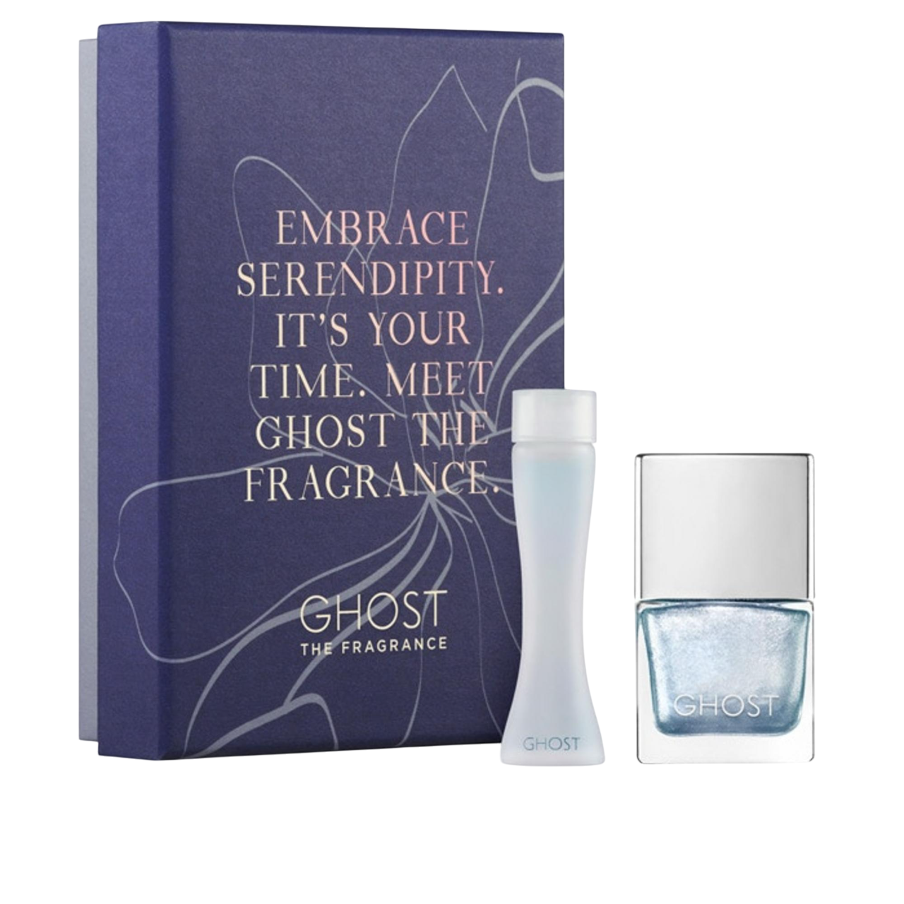 Ghost The Fragrance Eau de Toilette Donna 5 ml + Smalto Blu Metallizzato 10 ml — Set profumo e smalto
