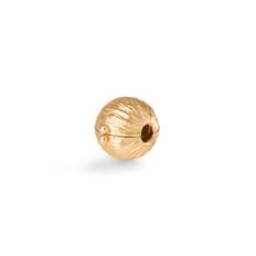 OLE LYNGGAARD COPENHAGEN Kuglelås i guld, riflet 8,5mm
