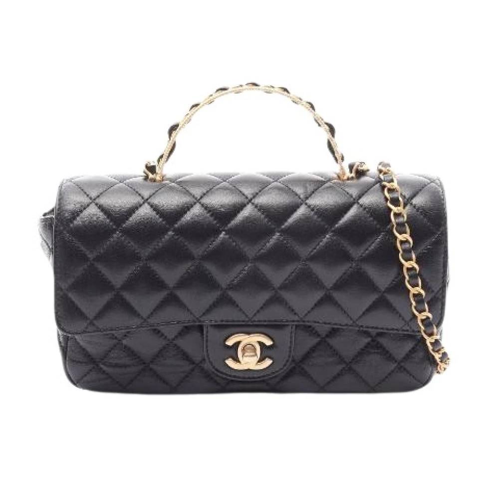 Chanel Vintage - Pre-owned Matelasse Lammhud 2-vägs Axelremsväska Vintage - Dam - ONE Size - Läder