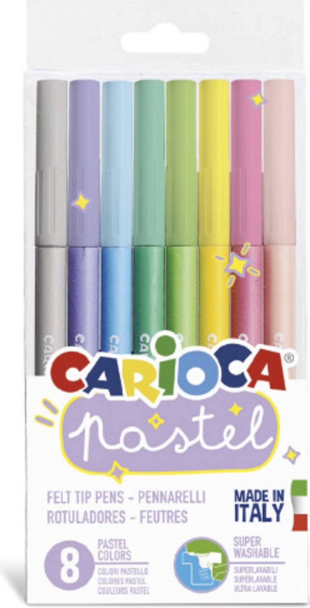 Carioca Pastelltuschpennor, 8 st.