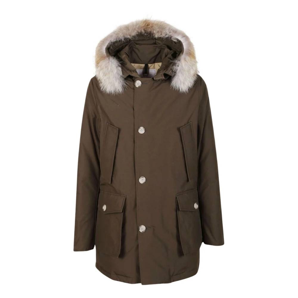 Woolrich Arctic Parka med aftagelig pelskrave - Frakker - Herre - Grøn - M - Bomuld