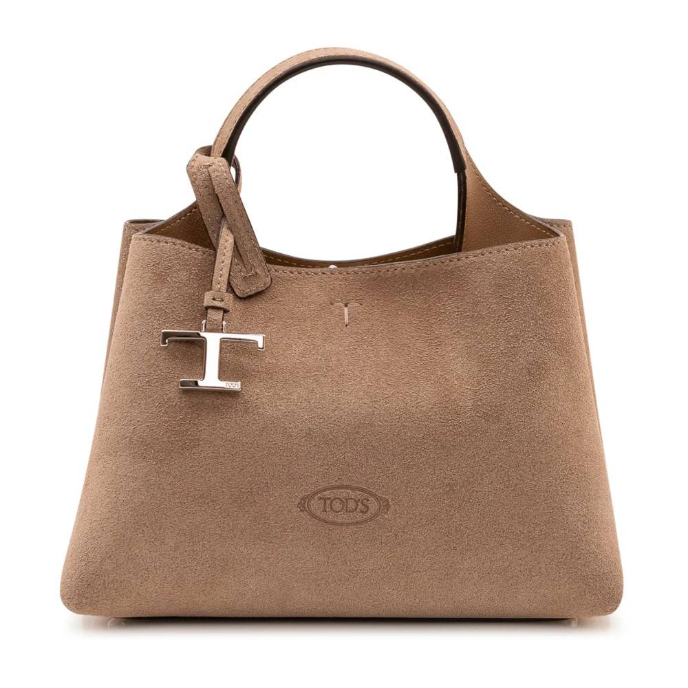 Tod's T Timeless Micro Håndtaske - Tasker - Dame - Brun - ONE SIZE - Uld