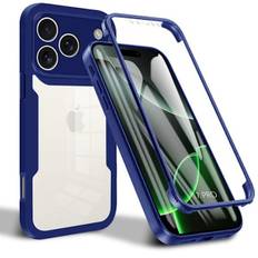 Coque til iPhone 17 Pro - BOOLING - Fuldt beskyttelse forfra TPU og bagside PC - Mørkeblå