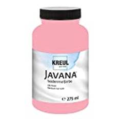 Kreul 8171-275 Javana Tygfärg Sidenmålning 275 ml, Rosa, Högpigmenterad och Lysande Vattenbaserad Färg, med Flytande Karaktär, Tränger Djupt in i Fibrerna