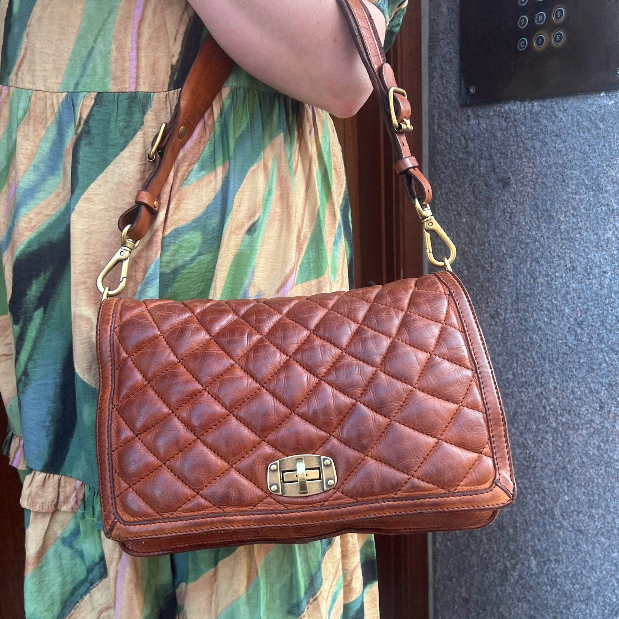 Campomaggi Crossbody Quilt Cognac - Cognac