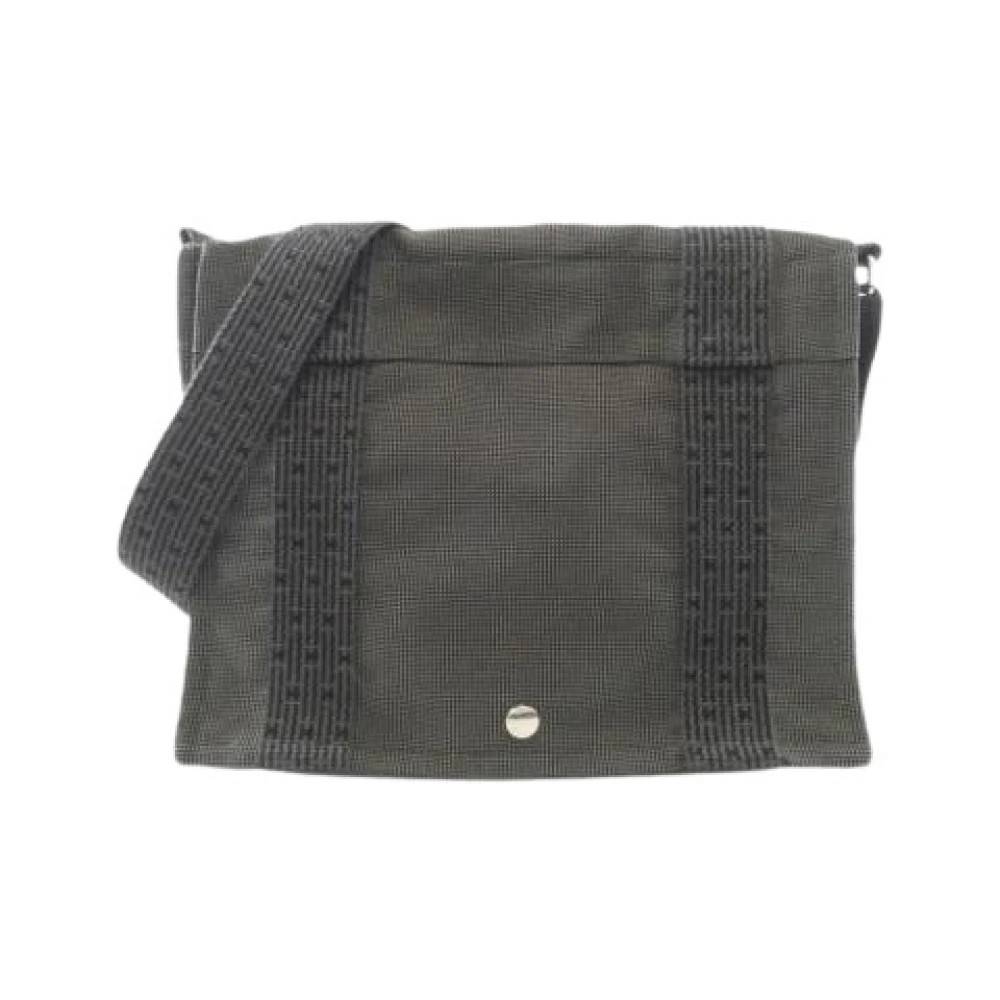 Hermès Vintage Pre-owned Canvas skuldertasker - Vintage - Dame - Sort - ONE SIZE - Uld