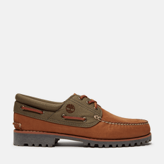 Timberland - Timberland Authentic Handsewn 3-Eye Boat Shoe for Men in Brown, Man, Brown, Size: 6.5