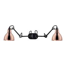 DCWéditions - Lampe Gras 204 Round Double, Black/Copper - Sengelamper - Bernard-Albin Gras - Kobber