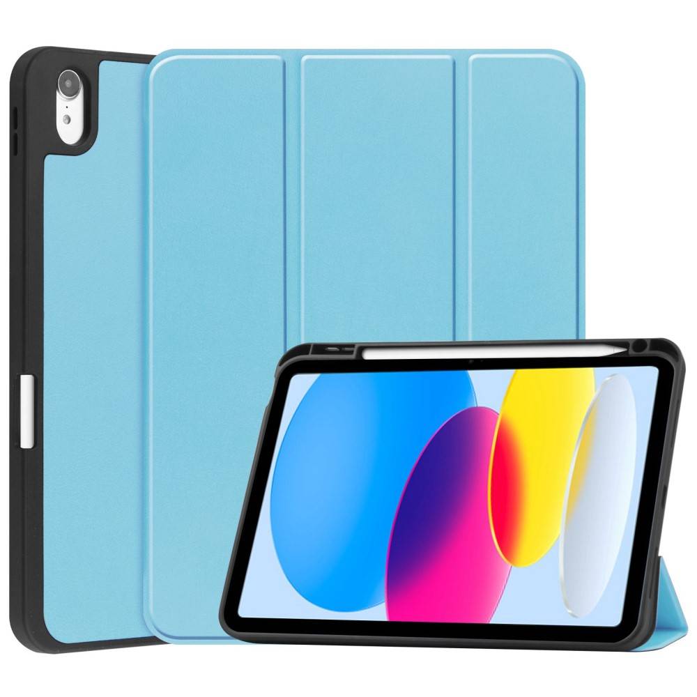 Trolsk Cover med Stativfunktion Premium (iPad 11/iPad 10,9 (2022)) - Klarblå.
