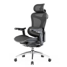 SIHOO Doro C300 ergonomisk kontorsstol med ultramjuka 3D-armstöd, dynamiskt ländryggsstöd för hemmakontorstol, justerbar ryggstöd skrivbordsstol (svart)