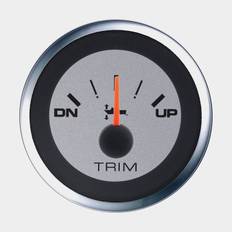 Trimindikator Veethree Argent, dugfri, Ø52 mm, 12 V, motorforbindelse, sølv/sort/hvid, til Evinrude / Johnson påhængsmotor