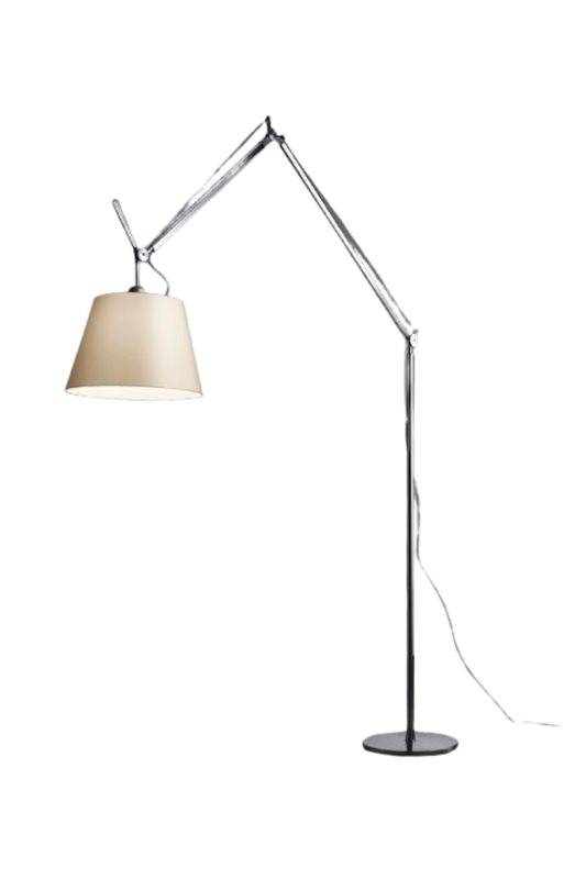 Artemide Tolomeo Mega golvlampa med skärm 32, Aluminium/Pergament