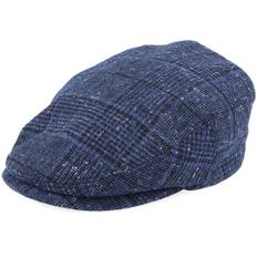 Stetson - Blå flatcap Keps - Kent Wool Glencheck Navy Flat Cap @ Hatstore