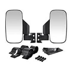 Utv Mirrors, Sida vid sidospeglar, Rear View Mirrors, Tempered Glass Mirrors, Rear View Mirrors Multi Clamp Side Mirrors for Utv Side by Side by Side Vehicles with Adjustable Clamps