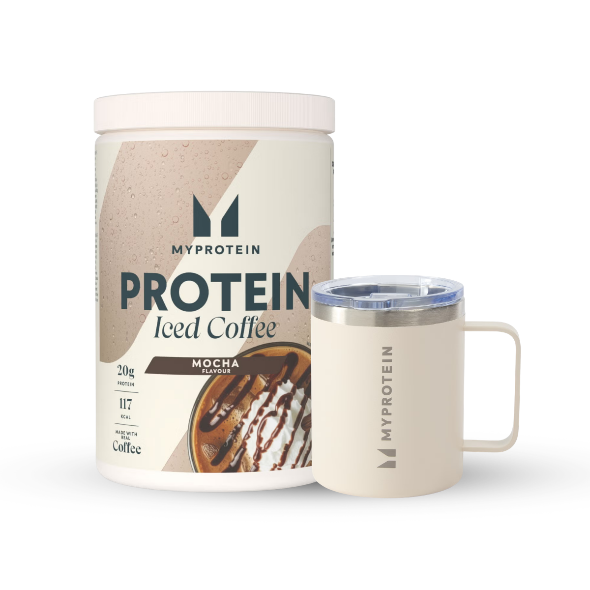 Protein Iskaffe Bundle - 20servings - Natural Cream Coffee Cup - Iced Mocha